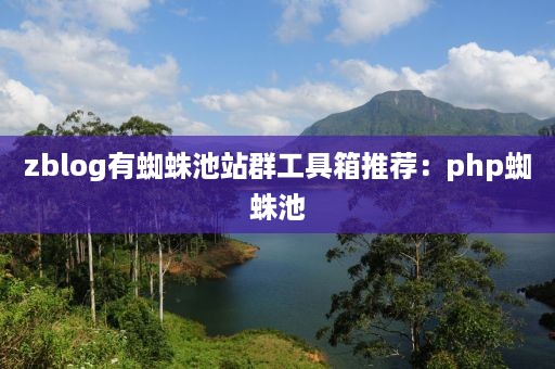 zblog有蜘蛛池站群工具箱推荐：php蜘蛛池